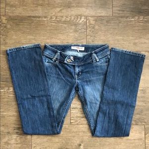 Creme Royale Denim Low Rise Bootcut Jeans